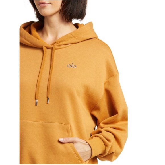 Alo Yoga Accolade Hoodie Sweatshirt NWT Women's Medium Toffee - Picture 3 of 6